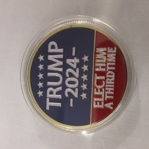 President Donald Trump 2024 coin "Elect him a third time"